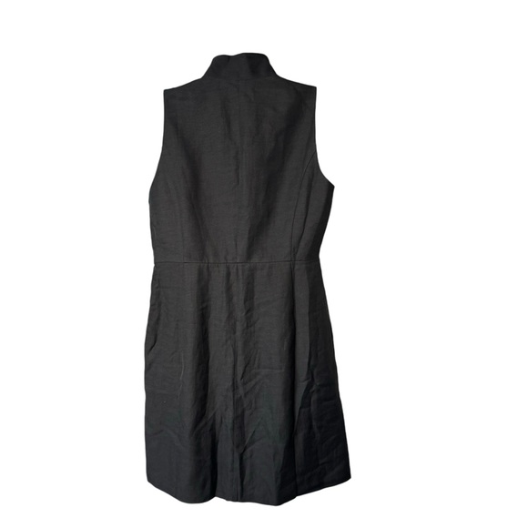 Tuckernuck NEW Black Leighton Linen Sleeveless Button Down Mini Dress Size M - Picture 7 of 11